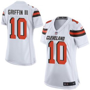 Nike Browns #10 Robert Griffin III White Women's Stitched NFL New Elite Jersey