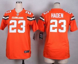 Nike Browns #23 Joe Haden Orange Alternate Women's Stitched NFL New Elite Jersey