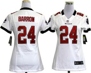 Nike Buccaneers #24 Mark Barron White Women's Embroidered NFL Elite Jersey