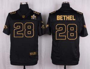 Nike Cardinals #28 Justin Bethel Black Pro Line Gold Collection Men's Stitched NFL Elite Jersey