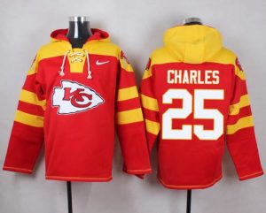 Nike Chiefs #25 Jamaal Charles Red Player Pullover NFL Hoodie