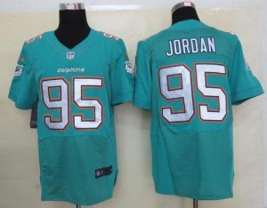 Nike Dolphins #95 Dion Jordan Aqua Green Team Color Men's Embroidered NFL Elite Jersey