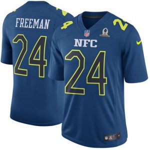 Nike Falcons #24 Devonta Freeman Navy Men's Stitched NFL Game NFC 2017 Pro Bowl Jersey