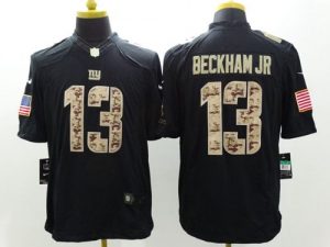 Nike Giants #13 Odell Beckham Jr Black Men's Stitched NFL Limited Salute to Service Jersey