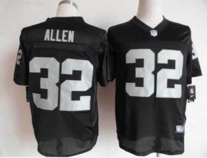 Nike Raiders #32 Marcus Allen Black Team Color Men's Embroidered NFL Elite Jersey