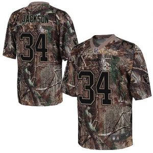 Nike Raiders #34 Bo Jackson Camo Men's Embroidered NFL Realtree Elite Jersey