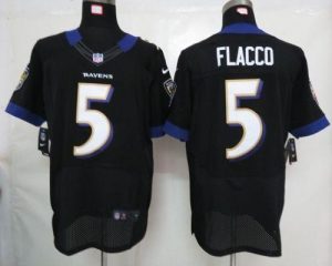 Nike Ravens #5 Joe Flacco Black Alternate Men's Embroidered NFL Elite Jersey