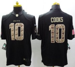 Nike Saints #10 Brandin Cooks Black Men's Stitched NFL Limited Salute to Service Jersey