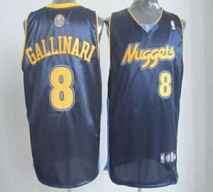 Nuggets #8 Danilo Gallinari Dark Blue Revolution 30 Stitched NBA Jersey