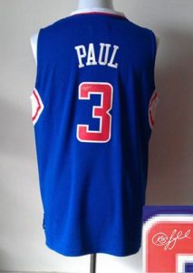 Revolution 30 Autographed Clippers #3 Chris Paul Blue Stitched NBA Jersey