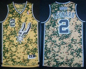 Spurs #2 Kawhi Leonard Camo Stitched NBA Jersey