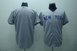 Yankees Blank Stitched Grey MLB Jersey