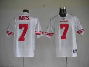 49ers Nate Davis #7 Stitched White NFL Jersey