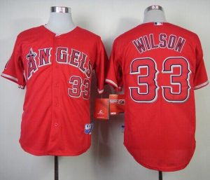 Angels of Anaheim #33 C.J. Wilson Red Cool Base Stitched MLB Jersey