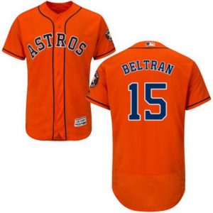 Astros #15 Carlos Beltran Orange Flexbase Authentic Collection Stitched MLB Jersey