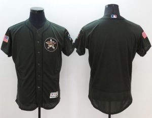 Astros Blank Green Flexbase Authentic Collection Salute to Service Stitched MLB Jersey