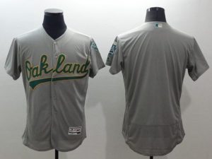 Athletics Blank Grey Flexbase Authentic Collection Stitched MLB Jersey