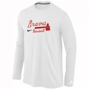 Atlanta Braves Long Sleeve MLB T-Shirt White