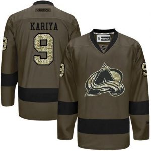 Avalanche #9 Paul Kariya Green Salute to Service Stitched NHL Jersey