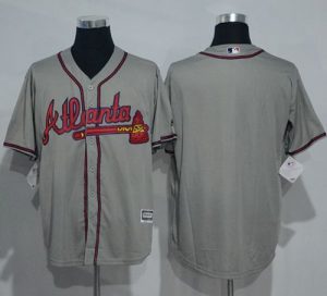 Braves Blank Grey New Cool Base Stitched MLB Jersey