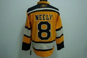 Bruins #8 Cam Neely Embroidered Winter Classic Yellow NHL Jersey