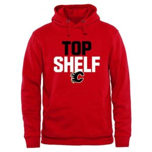 Calgary Flames Top Shelf Pullover Hoodie Scarlet