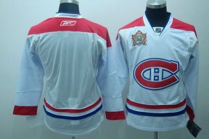 Canadiens Blank Embroidered White Heritage Classic Style NHL Jersey