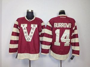 Canucks #14 Alexandre Burrows Red Embroidered NHL Jersey