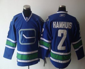 Canucks #2 Hamhuis Blue Third Embroidered NHL Jersey