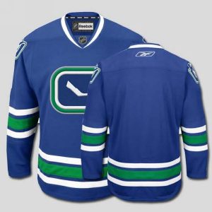 Canucks Blank Embroidered Blue Third NHL Jersey