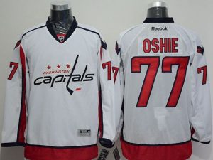 Capitals #77 T.J Oshie White Stitched NHL Jersey