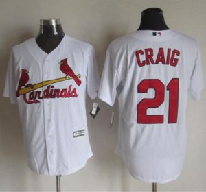 Cardinals #21 Allen Craig White New Cool Base Stitched MLB Jersey