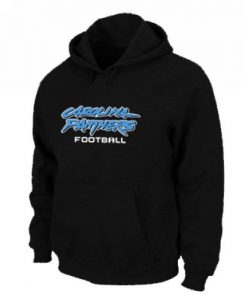 Carolina Panthers Authentic Font Pullover Hoodie Black