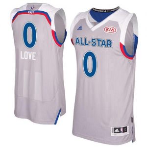 Cavaliers #0 Kevin Love Gray 2017 All Star Stitched NBA Jersey