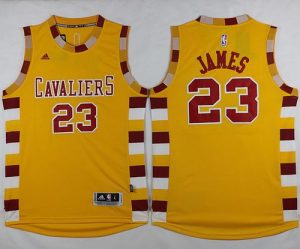 Cavaliers #23 LeBron James Gold Throwback Classic Stitched NBA Jersey