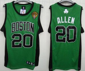 Celtics #20 Ray Allen Stitched Green Black Number Final Patch NBA Jersey