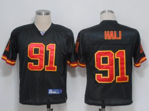 Chiefs #91 Tamba Hali Black Stitched NFL Jersey