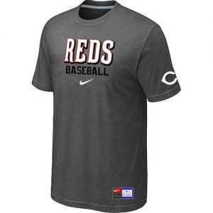 Cincinnati Reds Nike Short Sleeve Practice MLB T-Shirts Crow Grey