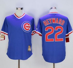 Cubs #22 Jason Heyward Blue Cooperstown Stitched MLB Jersey