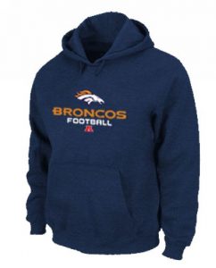 Denver Broncos Critical Victory Pullover Hoodie Dark Blue