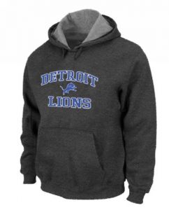 Detroit Lions Heart & Soul Pullover Hoodie Dark Grey