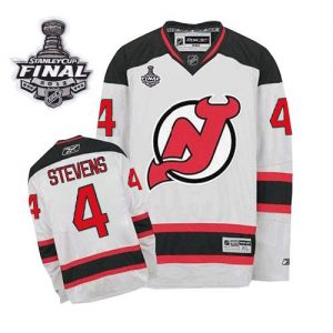 Devils #4 Scott Stevens 2012 Stanley Cup Finals White Road Embroidered NHL Jersey