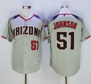 Diamondbacks #51 Randy Johnson Gray Brick New Cool Base Stitched MLB Jersey