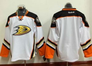 Ducks Blank White New Road Stitched NHL Jersey