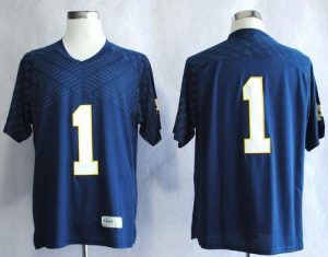 Fighting Irish #1 Louis Nix III Navy Blue Stitched NCAA Jersey