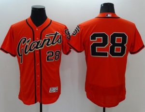 Giants #28 Buster Posey Orange Flexbase Authentic Collection Stitched MLB Jersey