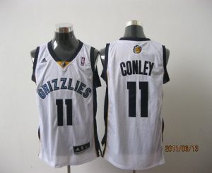 Grizzlies #11 Michael Conley Revolution 30 White Stitched NBA Jersey