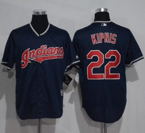 Indians #22 Jason Kipnis Navy Blue New Cool Base Stitched MLB Jersey