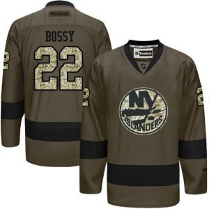 Islanders #22 Mike Bossy Green Salute to Service Stitched NHL Jersey