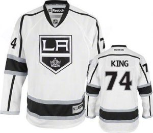 Kings #74 Dwight King White Road Embroidered NHL Jersey